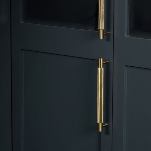 NWOT - BUSTER & PUNCH Brass Pull Bar in Cross Knurl Pattern, size Large - Picture 1 of 10